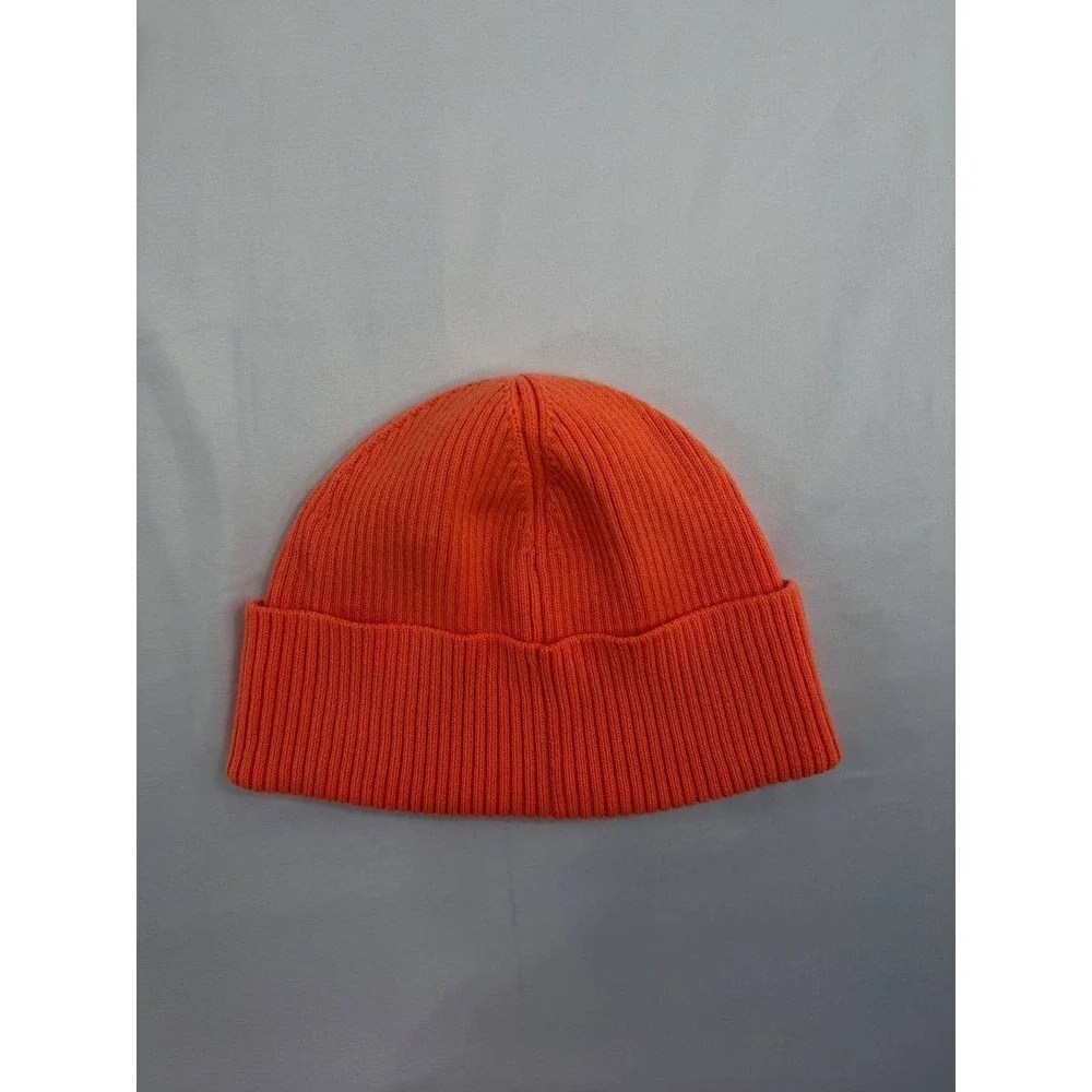 Just Cavalli Signature Logo Scarf Beanie Set Orange Black Size Small Italy
